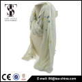 very soft color point white viscose women shawl spring scarf